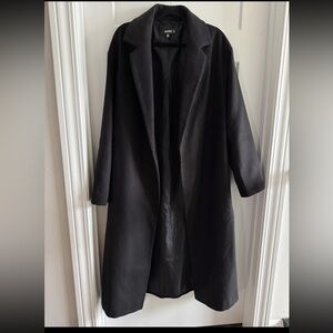 Missguided + Classic Black Trench Coat/women’s size 10